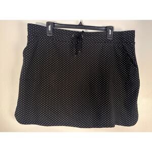 Polka Dot Skort Stretch Knit Mini Skort Drawstring Sporty Preppy XL
